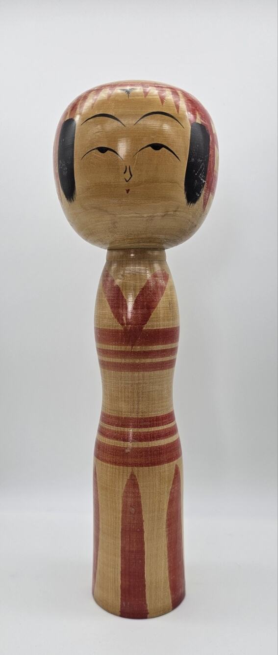 Japanese Kokeshi Doll Vintage Traditional Wooden 12.2inch